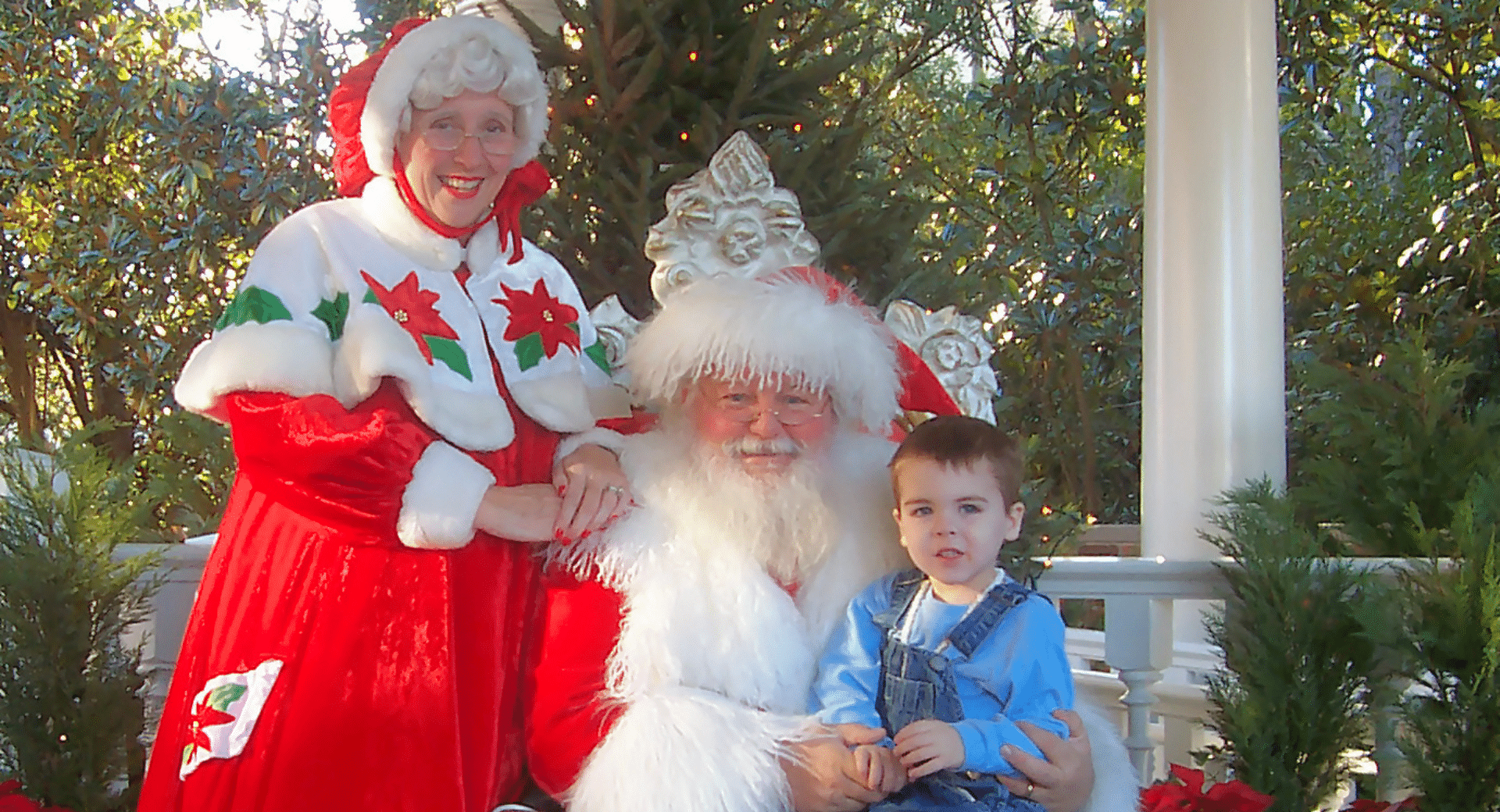 Child with Santa claus at Walt Disney World's Epcot Center 