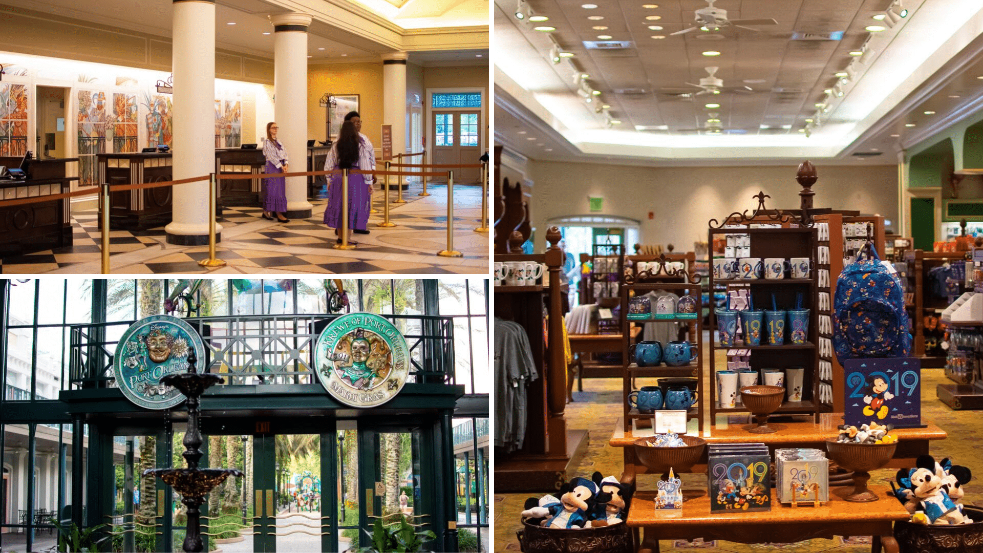 Lobby and Gift Shop at Port Orleans French Quarter Resort at Walt Disney World