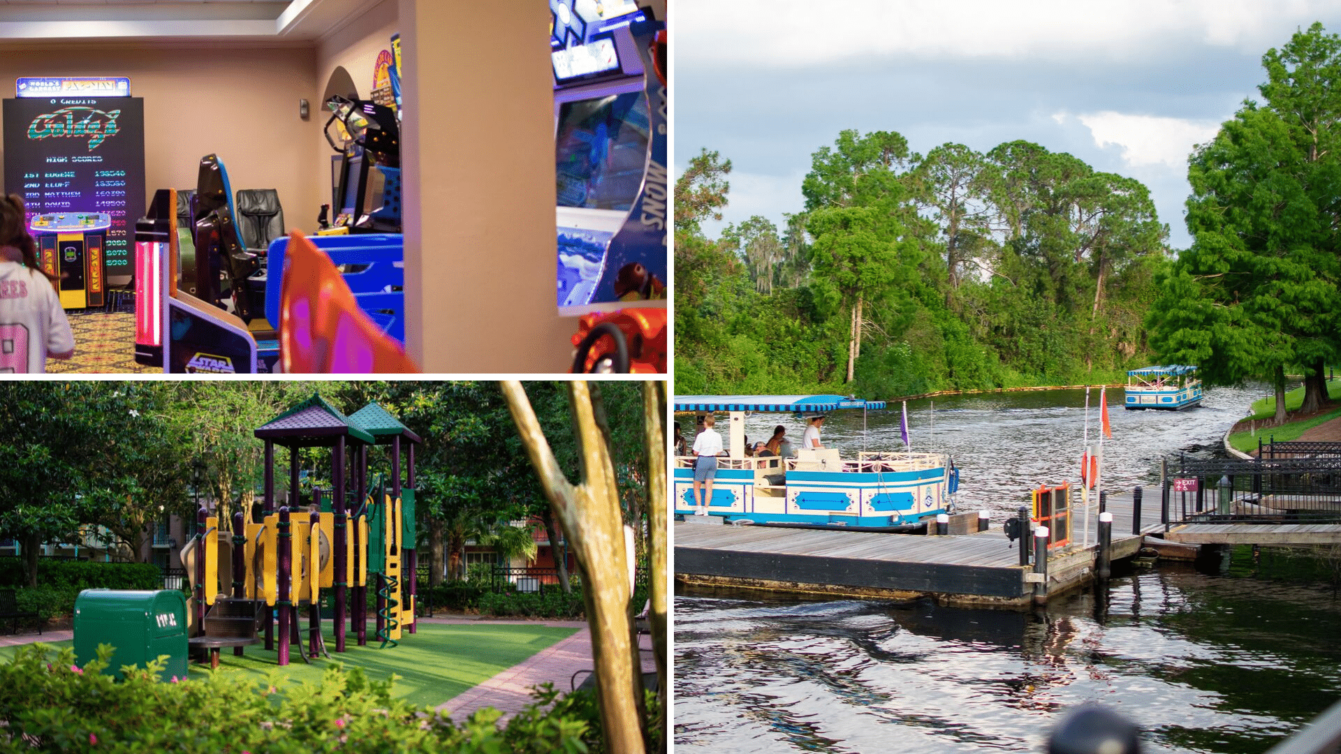 Playground, Arcade and Boat to Disney Springs at Port Orleans French Quarter Resort at Walt Disney World