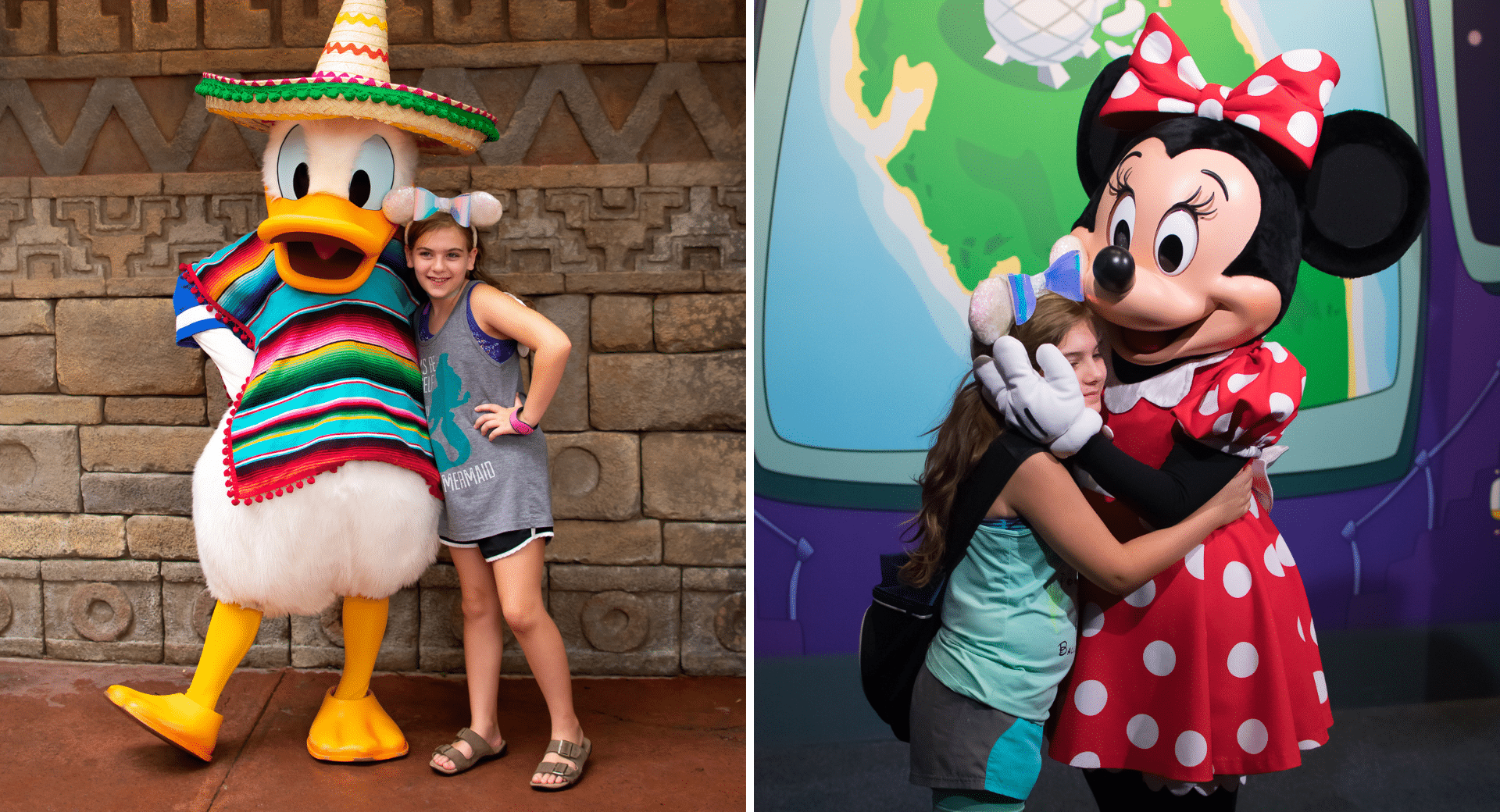 Donald and Minnie Mouse at Epcot