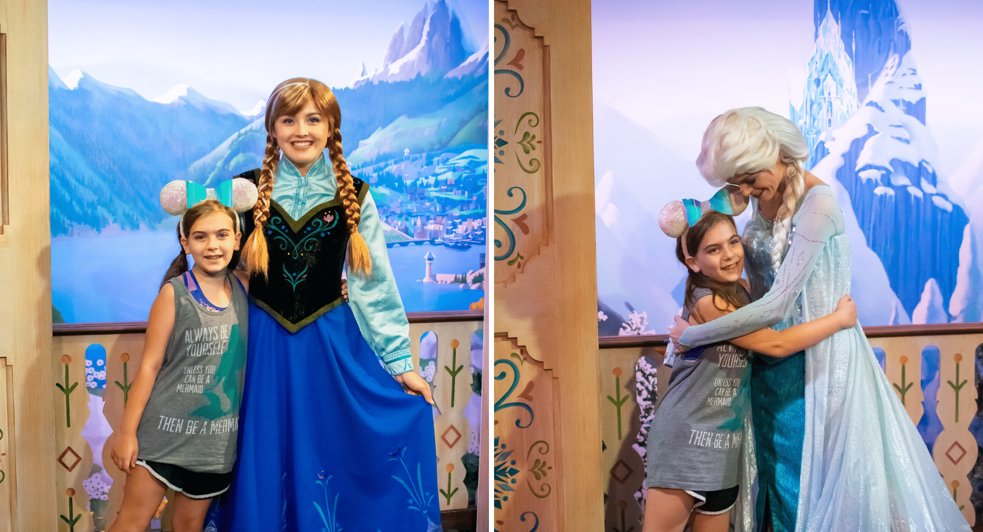 Elsa and Anna in Norway Epcot