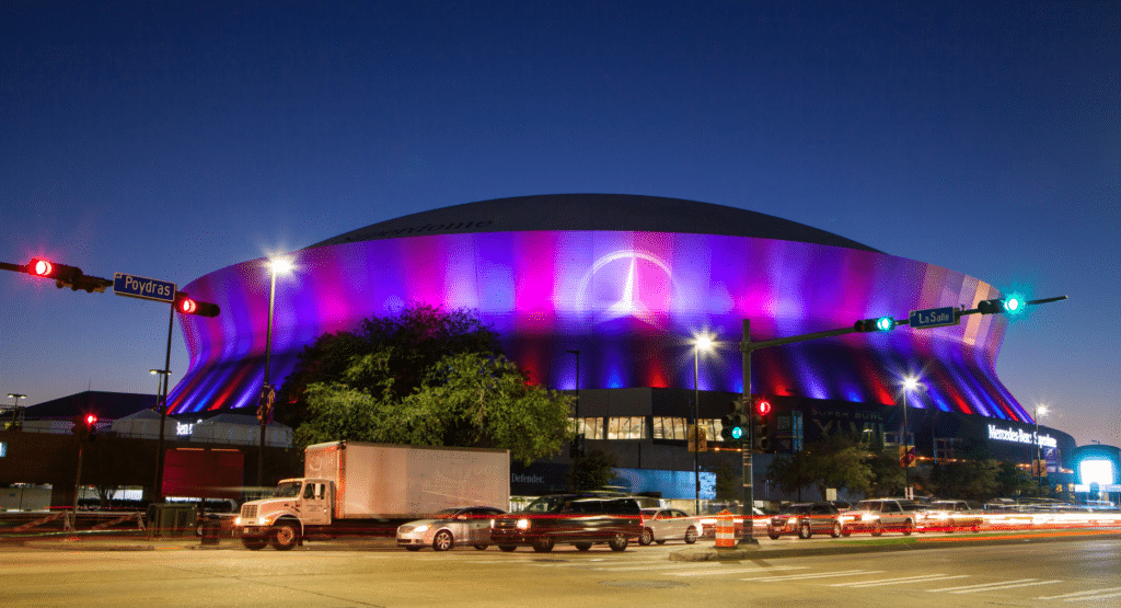 New Orleans Superdome at Night