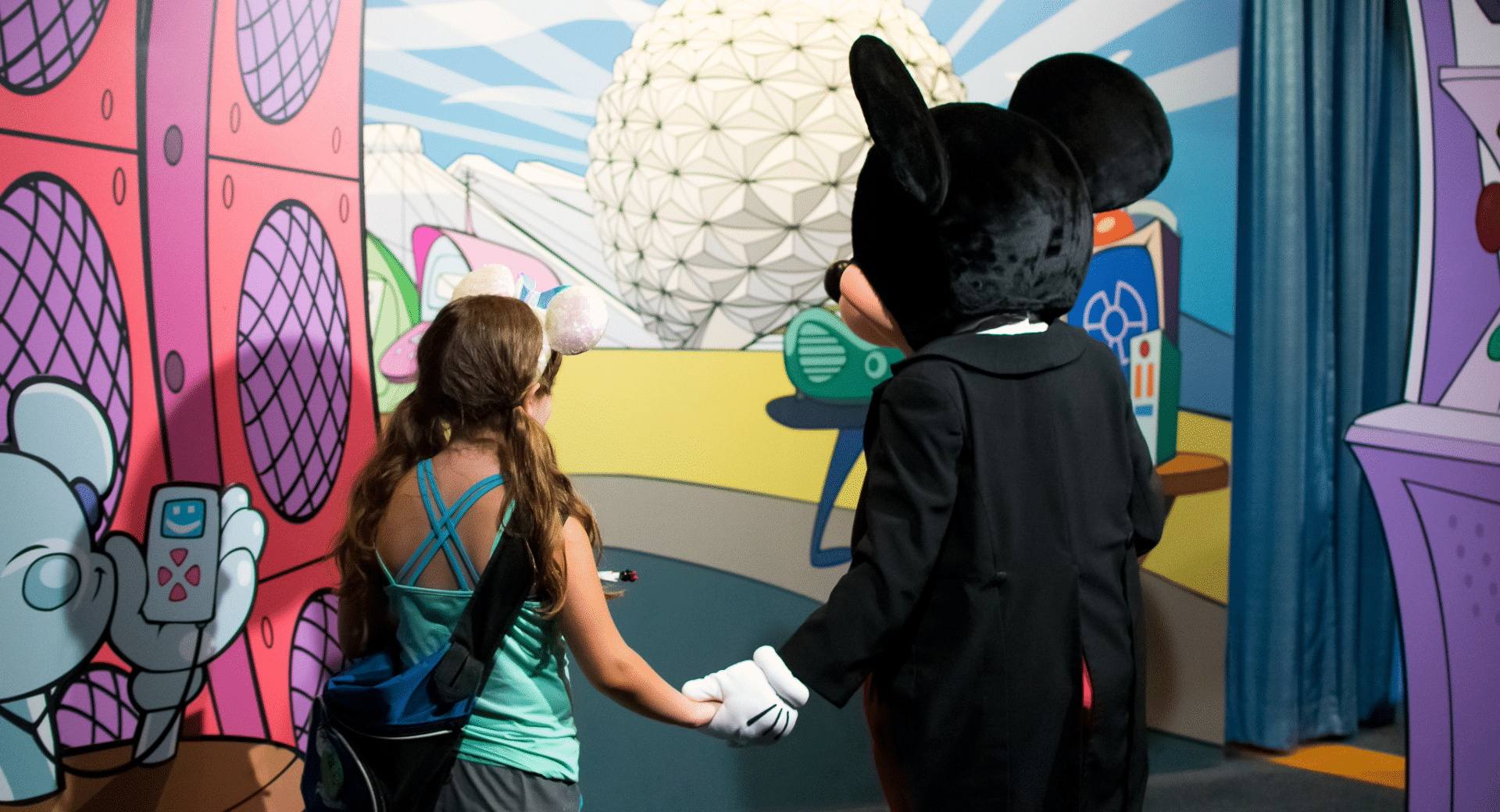 Meeting Mickey Mouse Epcot Walt Disney World