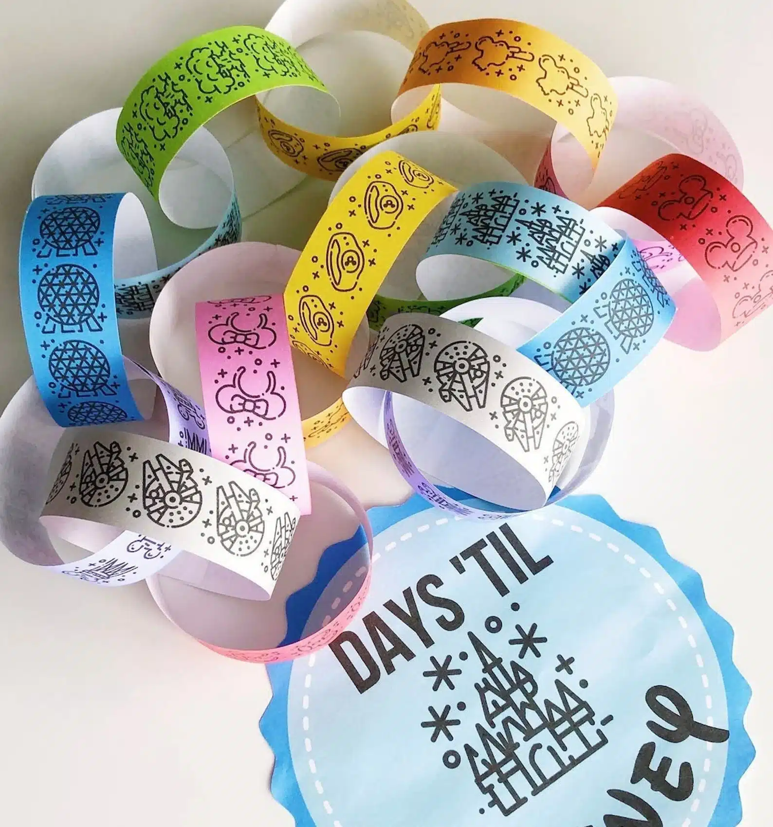 Disneyland Countdown Chain Disneyland Vacation Paper Chain