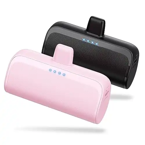 [2 Pack]Mini Portable Charger for iPhone