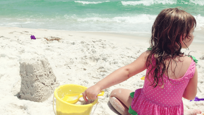 young child at the beach in Destin Florida