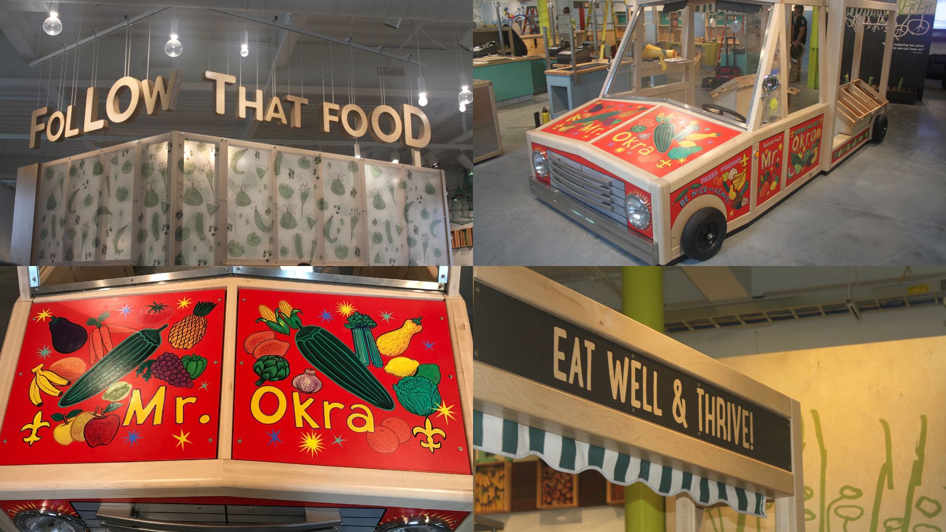 Follow that Food and Mr. Okra at Louisiana Children's Museum