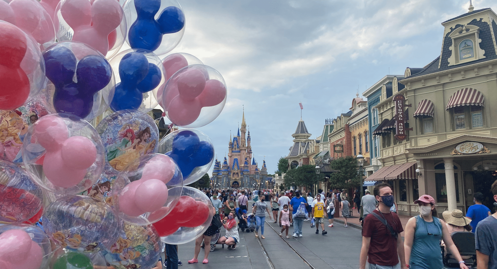 View from Main Street USA in Magic Kingdom at Walt Disney World