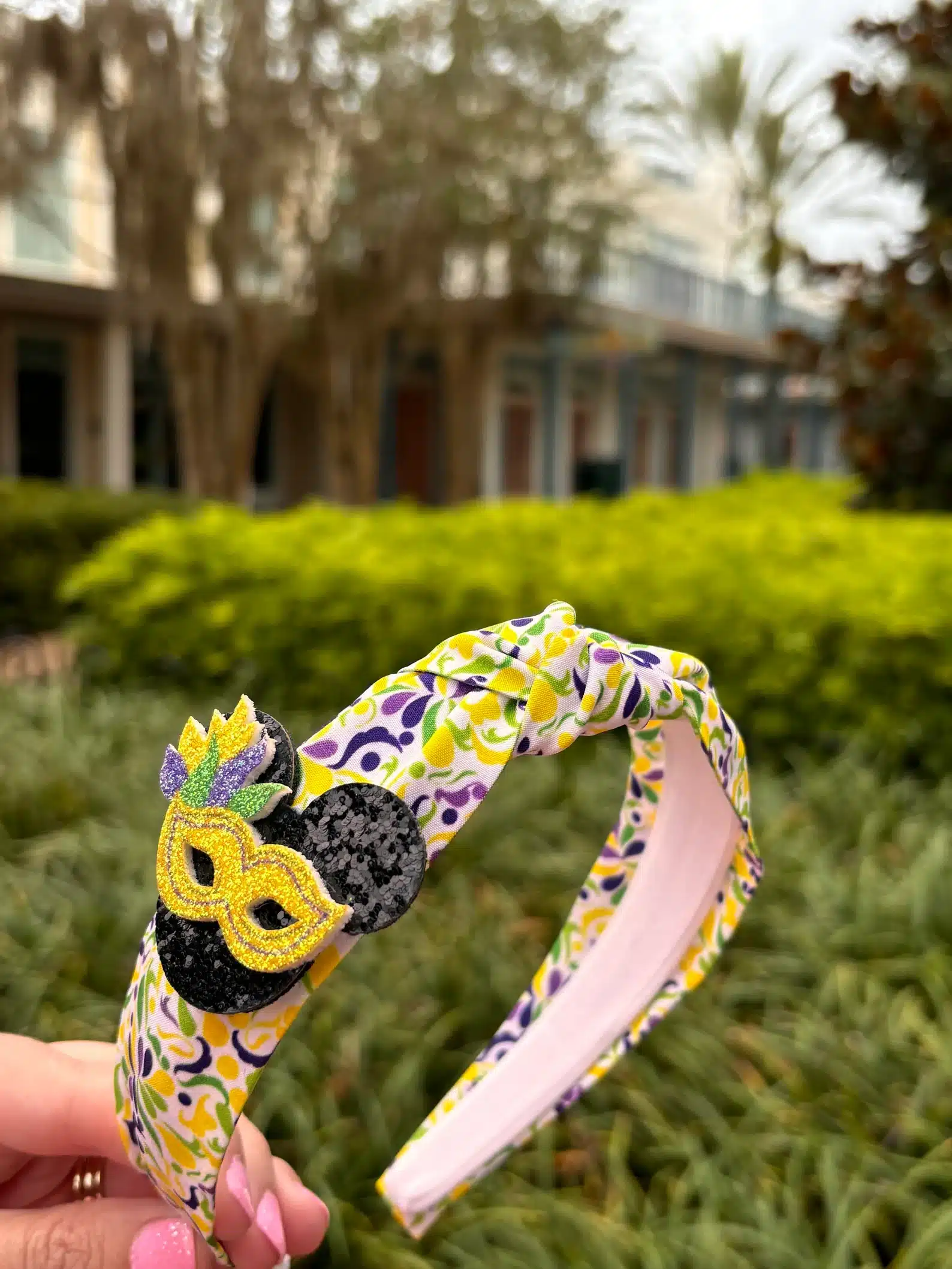 Mouse Mardi Gras Paisley Design Knotted Headband - Etsy