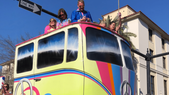 Mardi Gras Float in the Pensacola Grand Parade