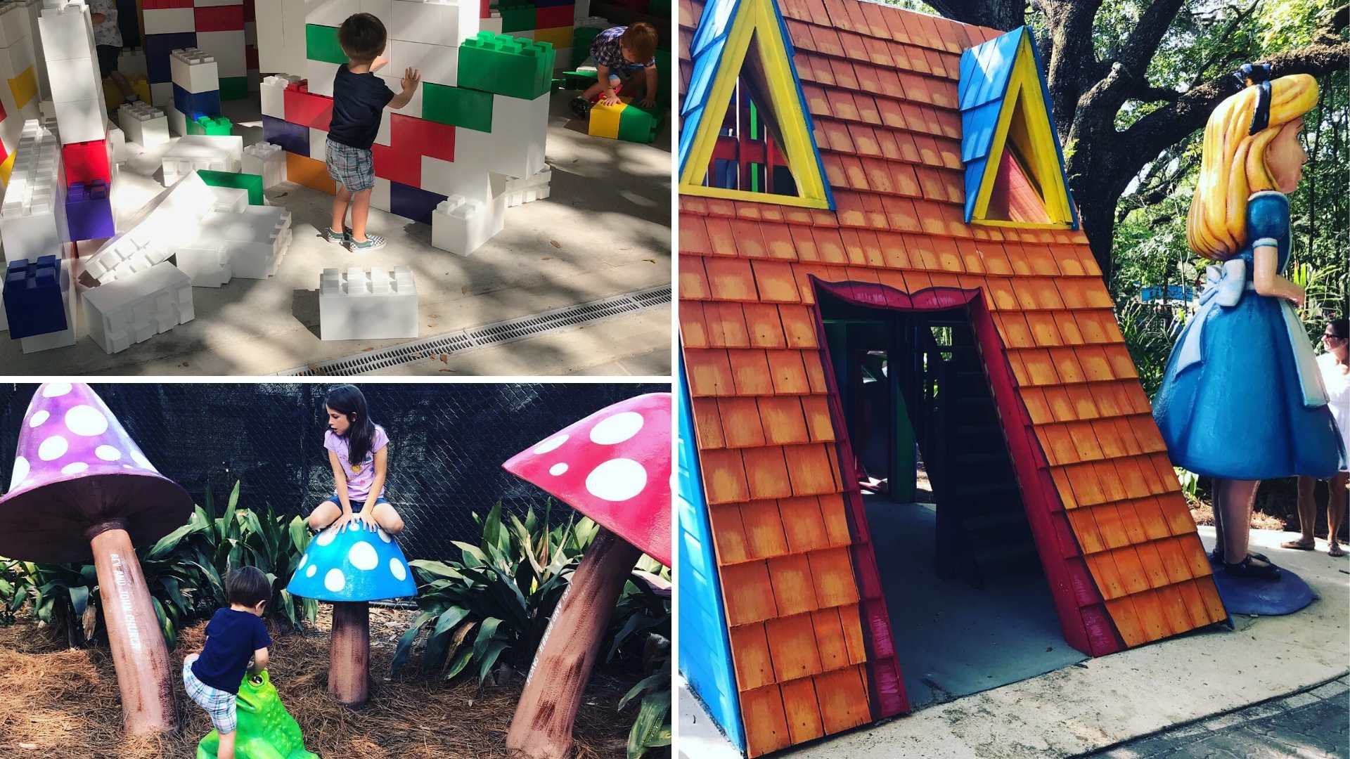 Kids playing at Storyland in New Orleans City Park 