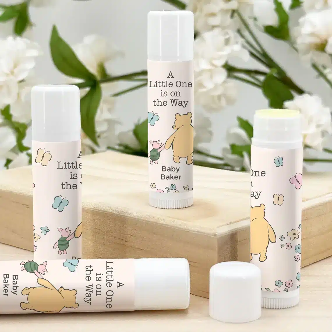 Classic Winnie the Pooh Baby Shower Favor Lip Balm